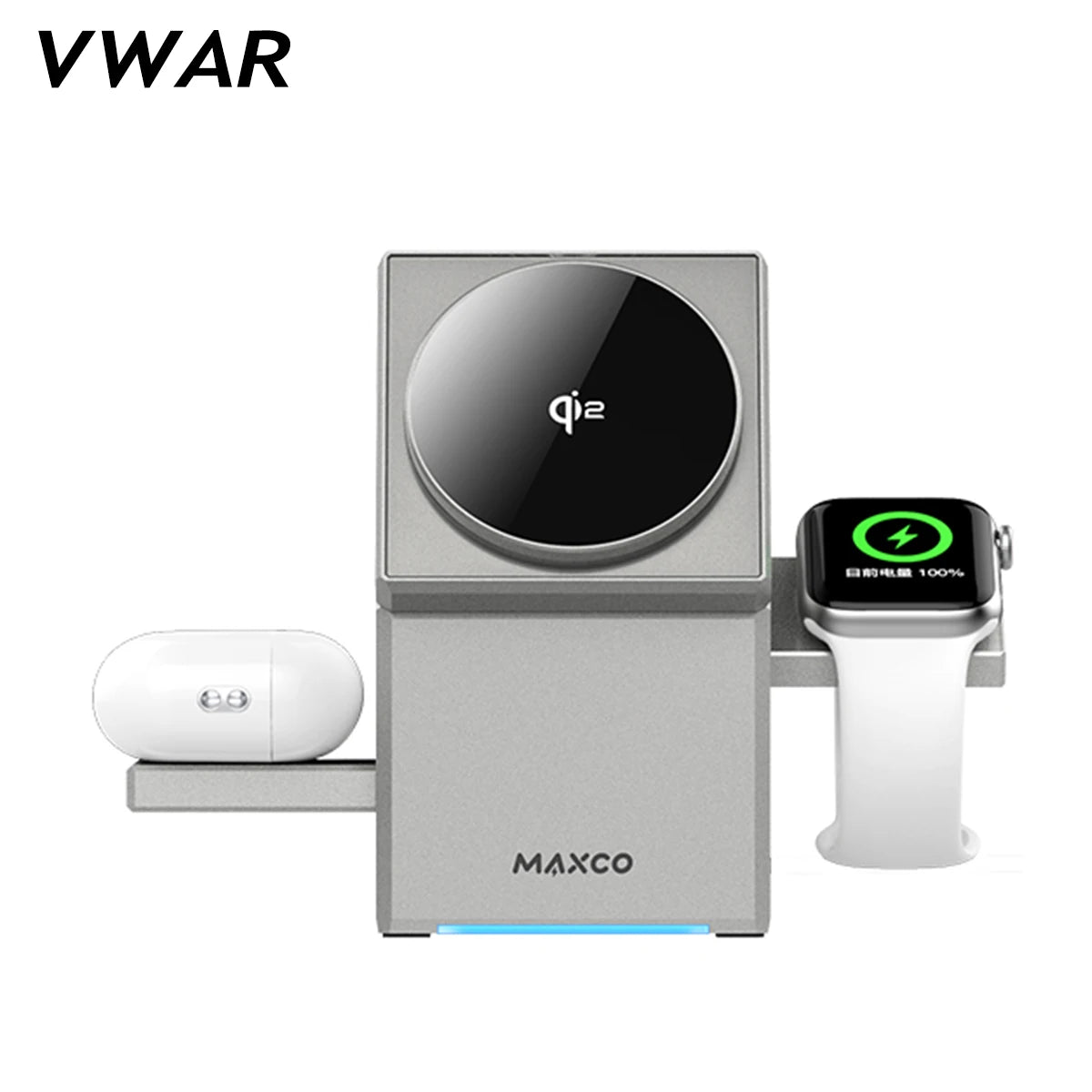 MAXCO Qi2 3-in-1 Wireless charger (Magsafe Compatible)