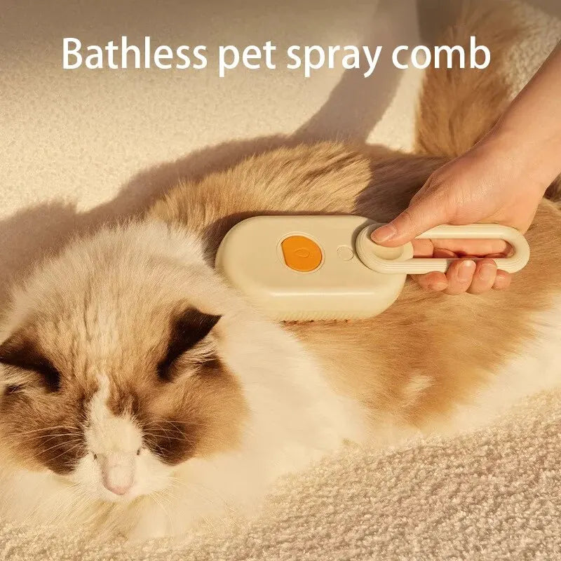 Pet Spray Massage Brush – Foldable Rotating Bath & Hair Removal Comb for Cats and Dogs