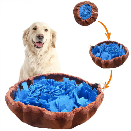 Washable Felt Pet Sniffing Mat – Foldable Slow Feeding Toy for Dog Training