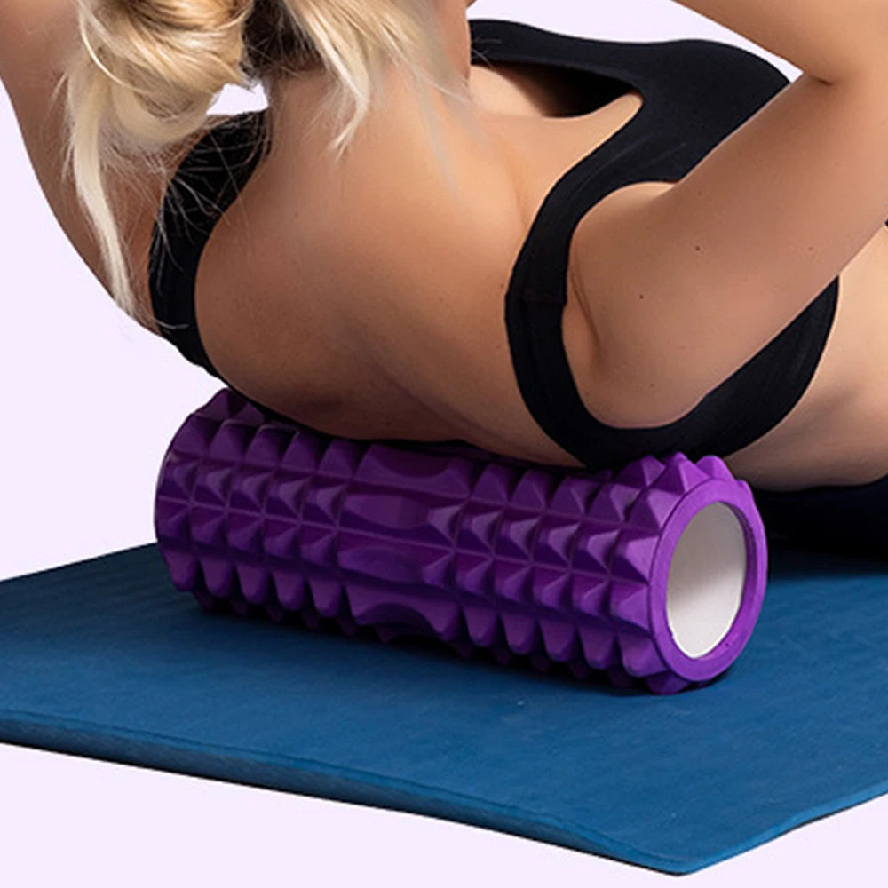 26cm Yoga Column - Gym Fitness Pilates Foam Roller for Back Massage, Yoga Brick, and Home Fitness Equipment