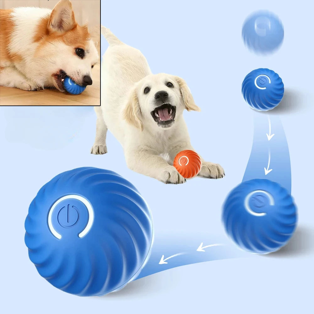 USB Smart Dog Toy Ball - Automatic Moving & Bouncing Interactive Chew Toy