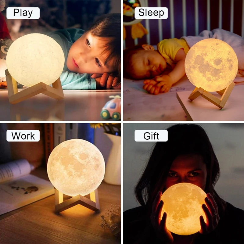 LED Night Light 3D Moon Lamp