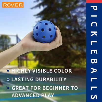 Durable 74mm Pickleball - 40 Holes Outdoor Pickleballs, 6/12/24 Pack, 26g