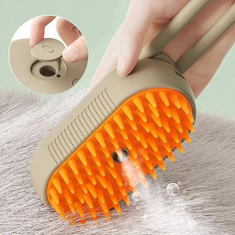 Pet Spray Massage Brush – Foldable Rotating Bath & Hair Removal Comb for Cats and Dogs