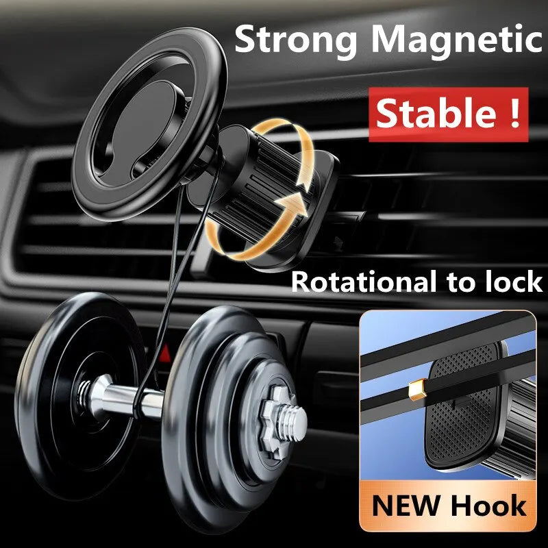 Magnetic Car Phone Holder Stand - Universal Magnet Car Mount Support for Apple and Android