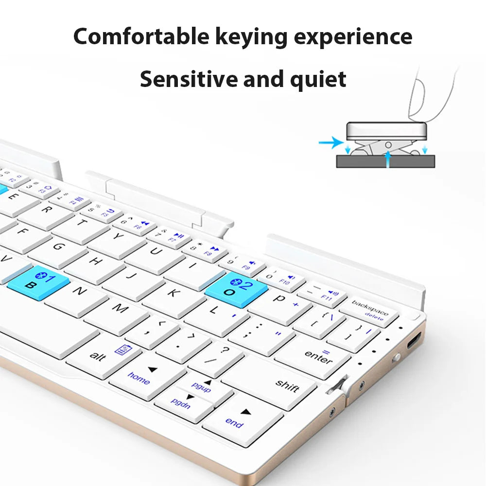 Portable Wireless Folding Keyboard for iOS, Android, and Windows