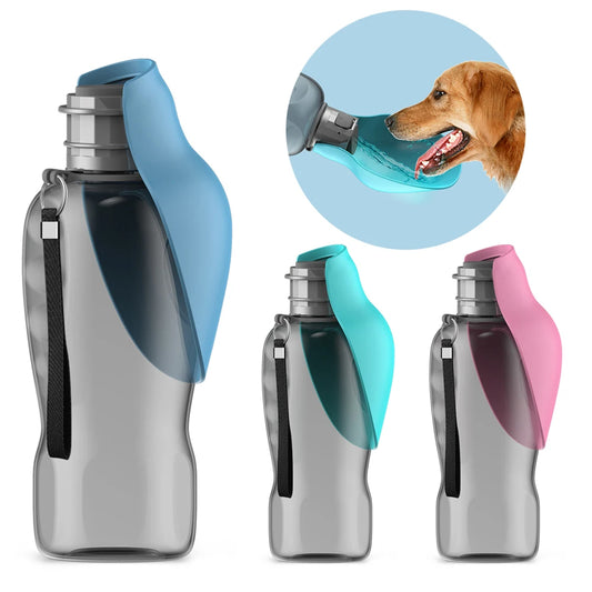 800ml Portable Dog Water Bottle - Outdoor Travel Drinking Bowl for Small, Medium, and Large Dogs, Cats & Puppies